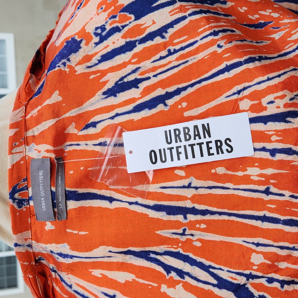NWT Urban Outfitters Orange Wrap Mini Dress - Picture 9 of 10